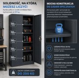 Iron Mate Garageskab Iron Mate Mars 185 x 90 x 45 Antracit Premium #8