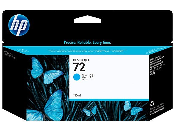 HP 72 DesignJet-blkpatron med 130 ml, cyan #1