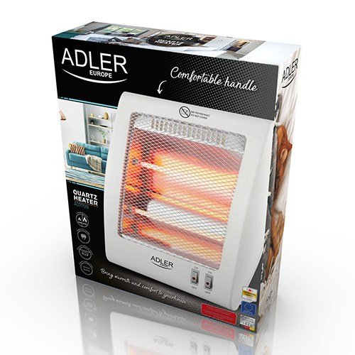 Adler AD 7709 Indend�rs Hvid 800 W Kvarts elektrisk rumvarmer #2