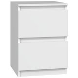Topeshop M2 BIEL sengelampe & sengebord 2 skuffe(r) Hvid #4
