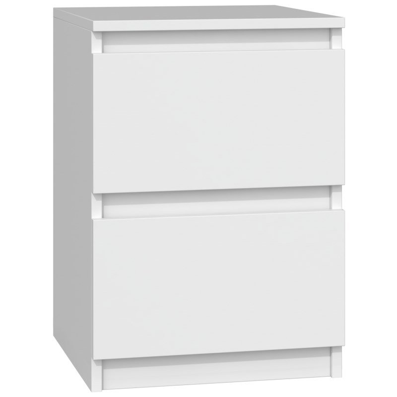 Topeshop M2 BIEL sengelampe & sengebord 2 skuffe(r) Hvid #4
