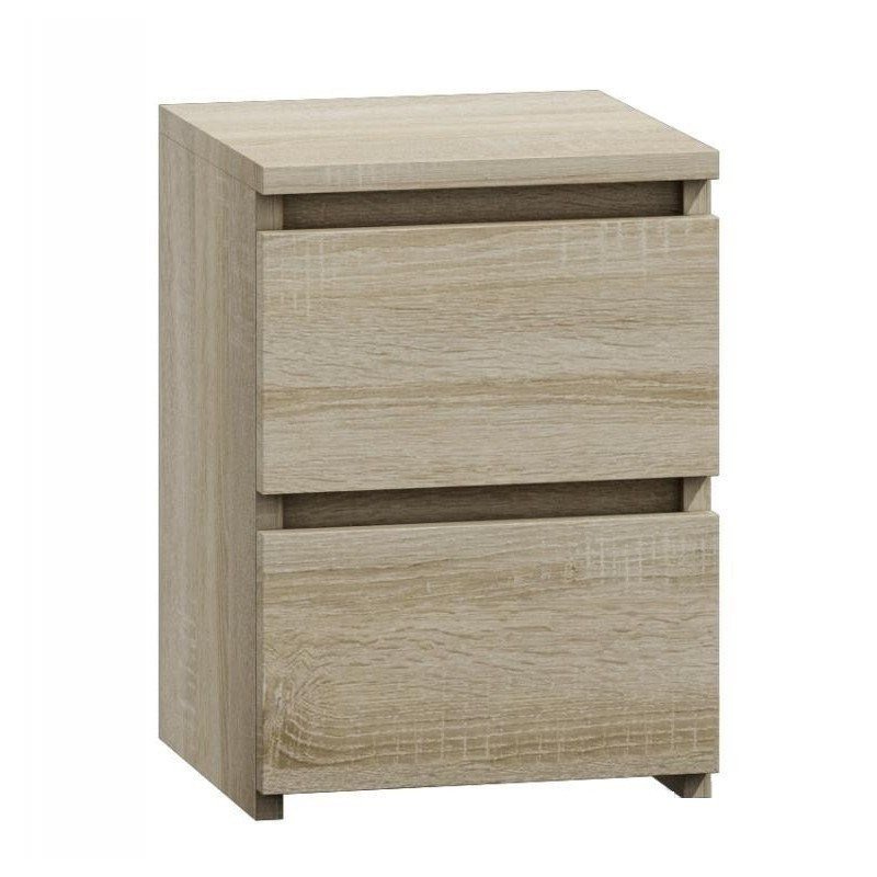 Topeshop M2 SONOMA sengelampe & sengebord 2 skuffe(r) Egetr #1