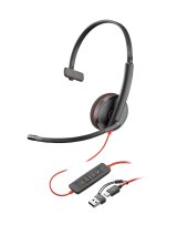 HP Poly Blackwire 3210 Monaural USB-C Headset +USB-C/A Adapter #1