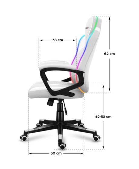 Huzaro Force 2.5 RGB WHITE MESH gaming-stol #8