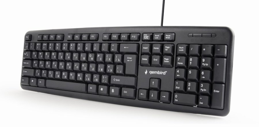 Gembird KB-U-103-RU tastatur Kontor USB QWERTY Engelsk, Russisk Sort #3