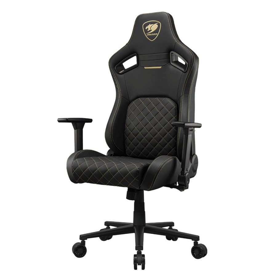 COUGAR CGR-DFL-GLB PC gamingstol Polstret vatteret s�de Sort, Guld #21