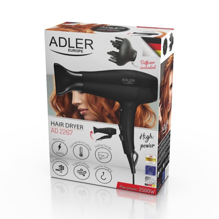 Adler AD 2267 hrtrrer Sort, 2500 W #8