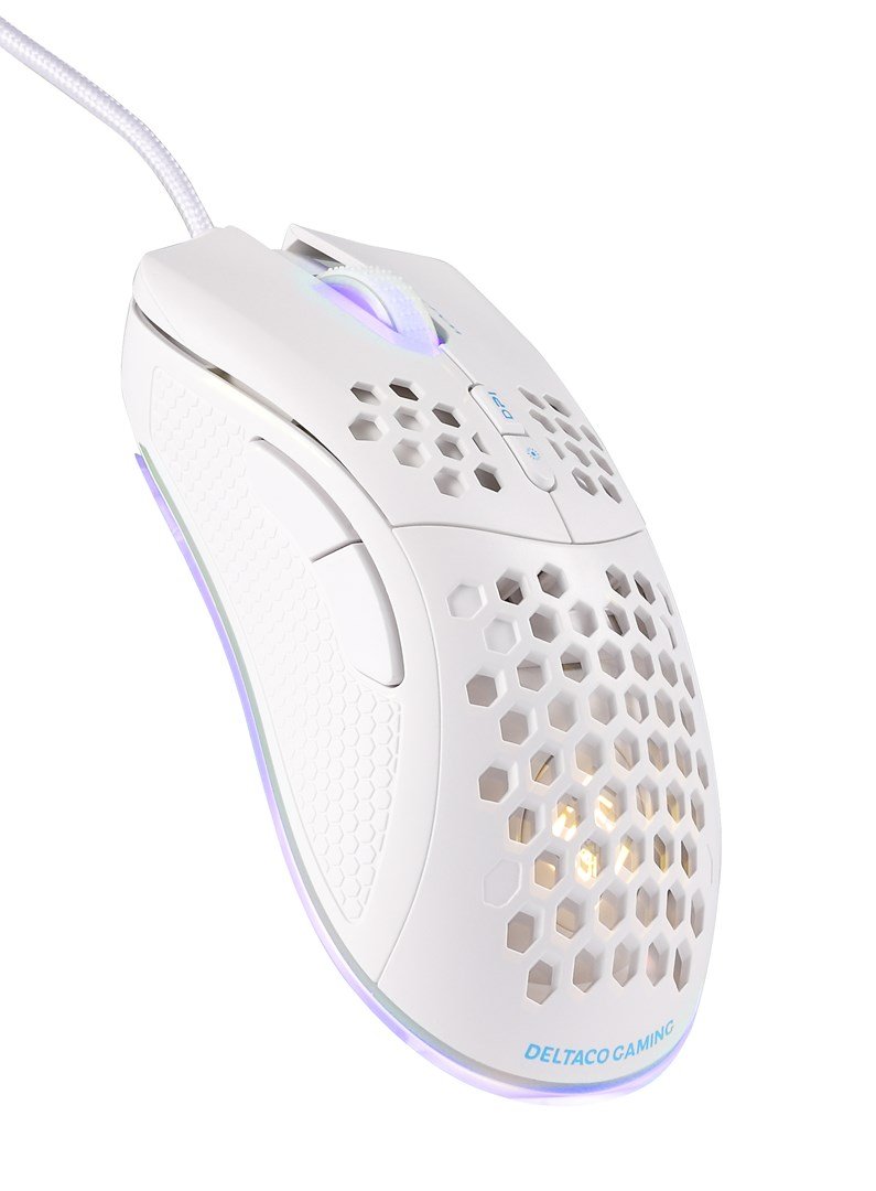Deltaco Gaming GAM-108-W mus Spil H�jre h�nd USB Type-A Optisk 6400 dpi #6