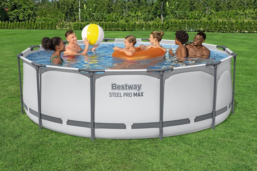 Bestway Steel Pro 56418 swimmingpool til over jorden Indrammet pool Rund 9150 L #15