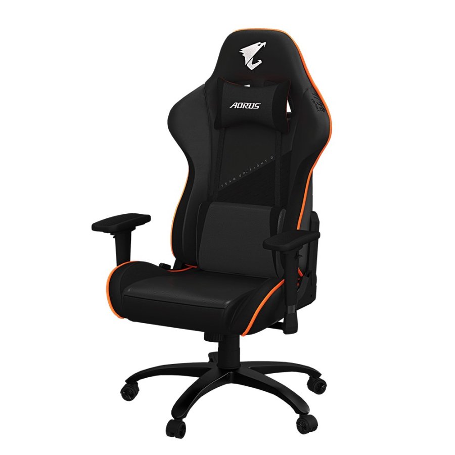 GIGABYTE AGC310 PC gamingstol Polstret sde Sort, Orange #4