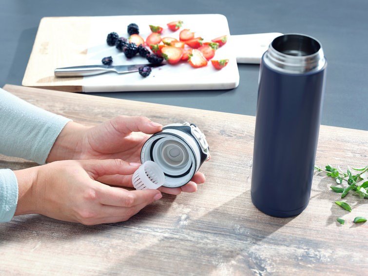 Leifheit 03275 rejsekrus 600 ml Sort, Bl� Rustfrit st�l #4