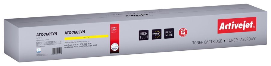 Activejet ATX-7665YN Tonerpatron til Xerox-printere; Erstatning Xerox 006R01450; Supreme; 34000 sider; gul #1
