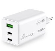 MediaRange MRMA123 oplader til mobil enhed Laptop, Smartphone, Tablet Hvid Vekselstr�m Hurtig opladning Indend�rs #1