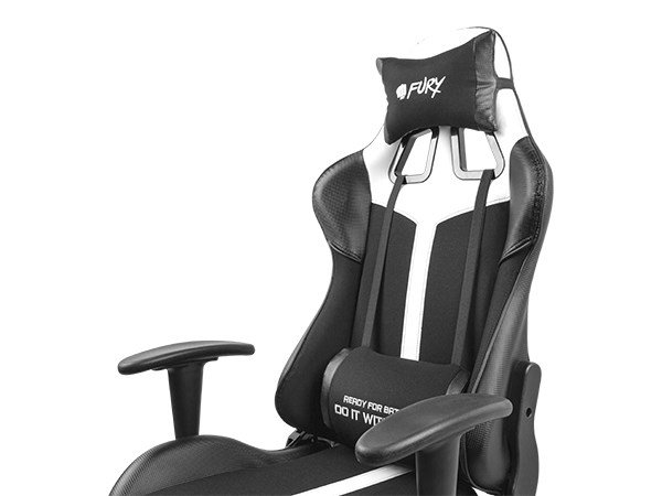 FURY Avenger XL Universal gamingstol Polstret sde Sort, Hvid #7