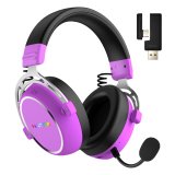 HATOR Hypergang 3 Wireless Headset Tr�dl�s Spil USB Type-C / USB Type-A Bluetooth Violet #1