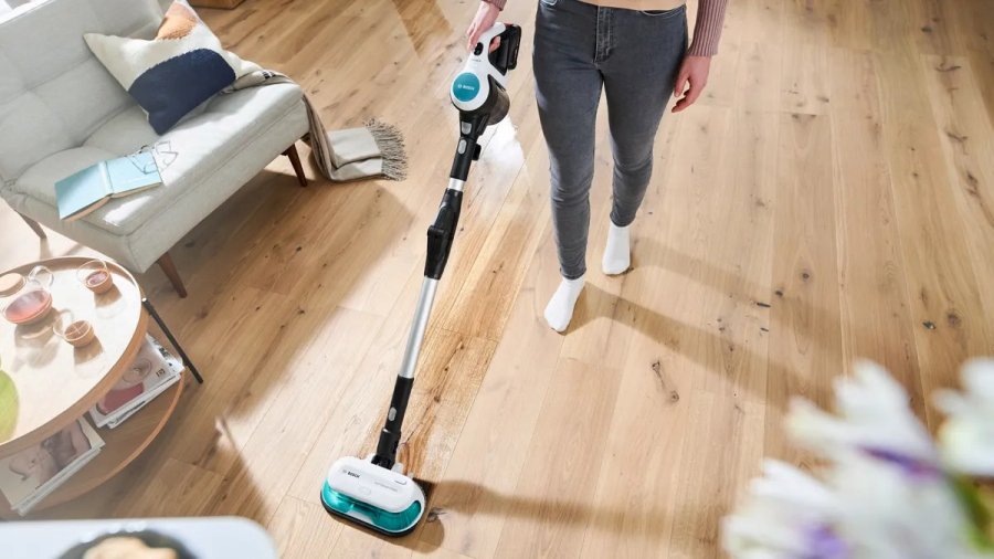 Ledningsfri 2-i-1-stvsuger, stvsugning og mopping Unlimited 7 ProHygienic Aqua White #46