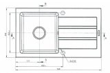 Enkeltvask med aflb Maidsinks Promo 76x44 1B 1D E070053701 #4