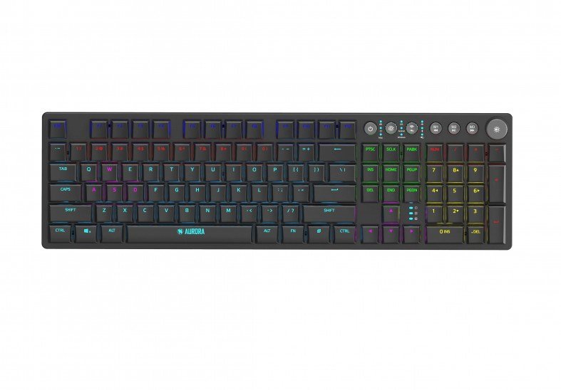 iBox AURORA K-6 tastatur Universel RF trdls + Bluetooth QWERTY Engelsk Sort #1