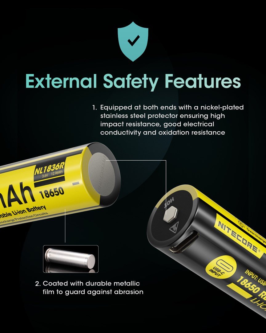 Nitecore NL1836R genopladeligt batteri Lithium-Ion (Li-Ion) 3600 mAh 3,6 V #8