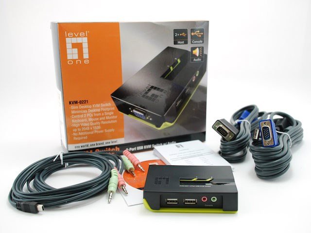 LevelOne KVM-0221 KVM Switch Sort, Gr�n #5