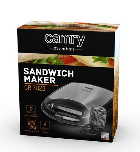 Camry CR 3023 sandwichtoaster 1500 W Sort, Gr #31