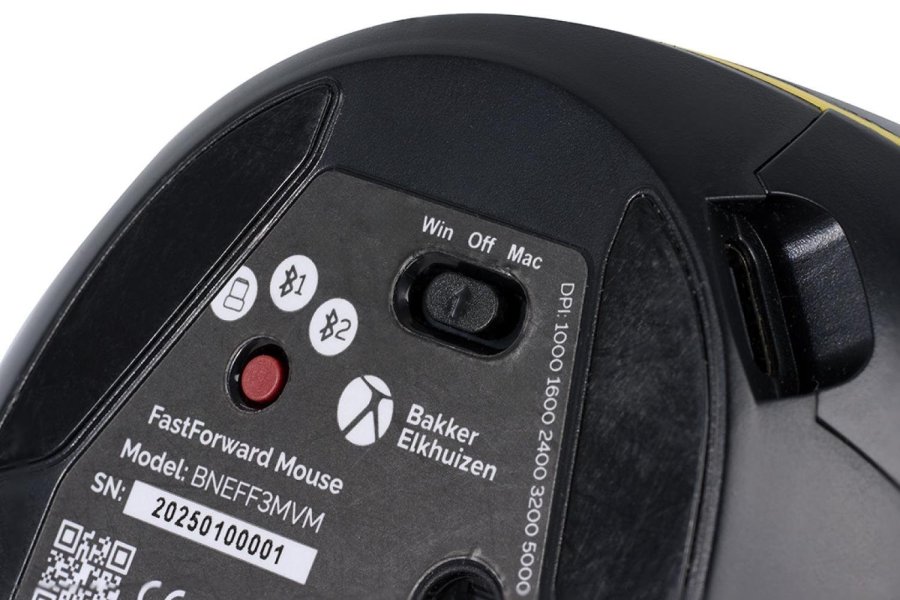 BakkerElkhuizen FastForward mus Kontor H�jre h�nd RF Wireless + Bluetooth + USB Type-C Optisk 500 dpi #7