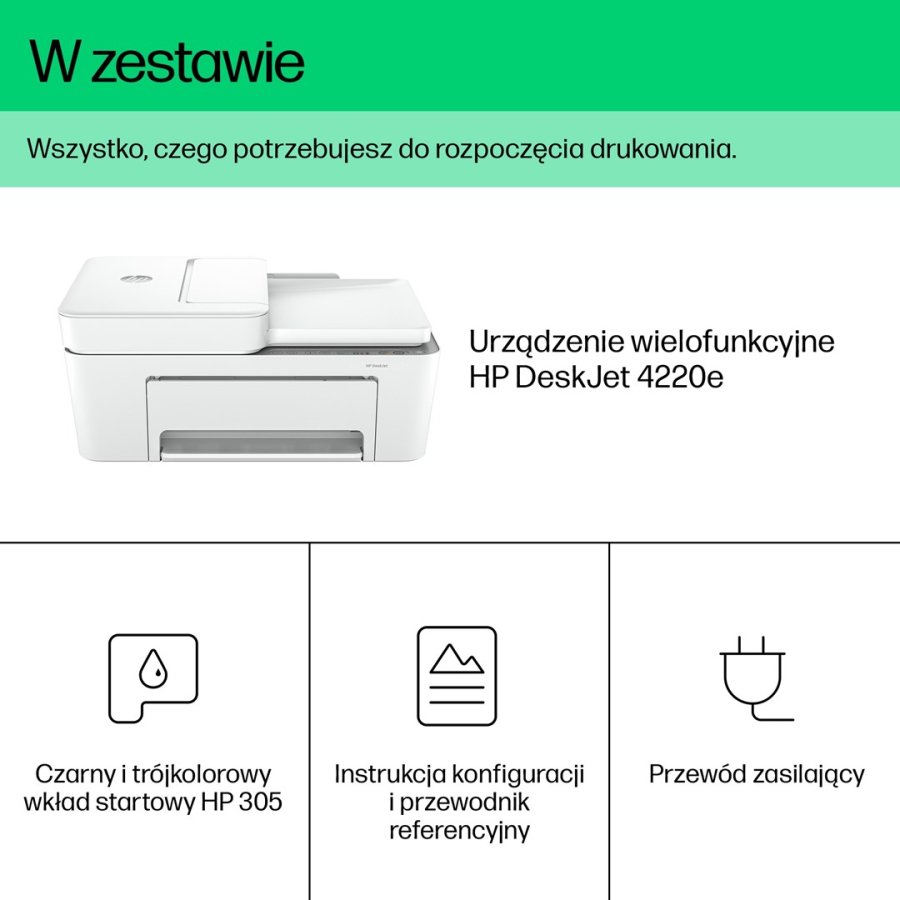 HP DeskJet 4220e Trdlst All-in-One Farve Printer, Instant Ink; Kopimaskine, scanner #7