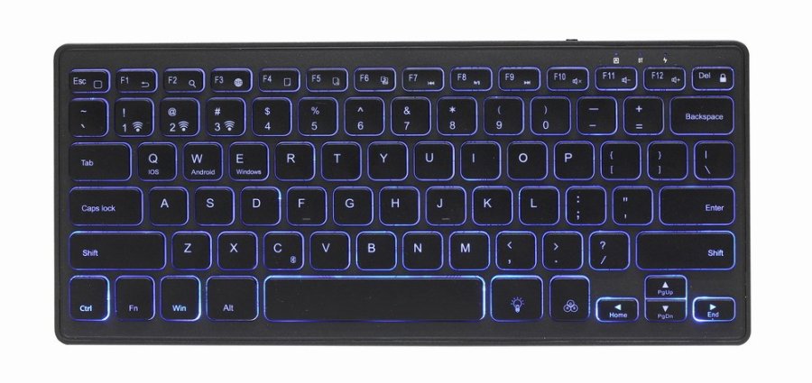Gembird KB-BTRGB-01-DE tastatur Universel Bluetooth QWERTZ Tysk Sort #7