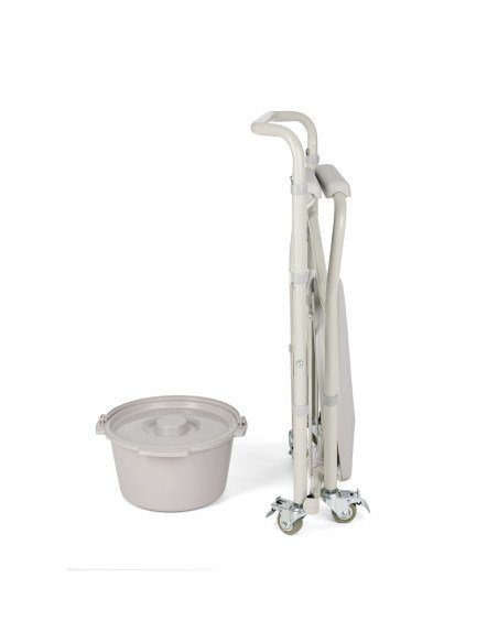 TIMAGO TGR-R KT 023C Toiletstol p hjul sammenklappeligt transportabelt toilet til seniorer #7