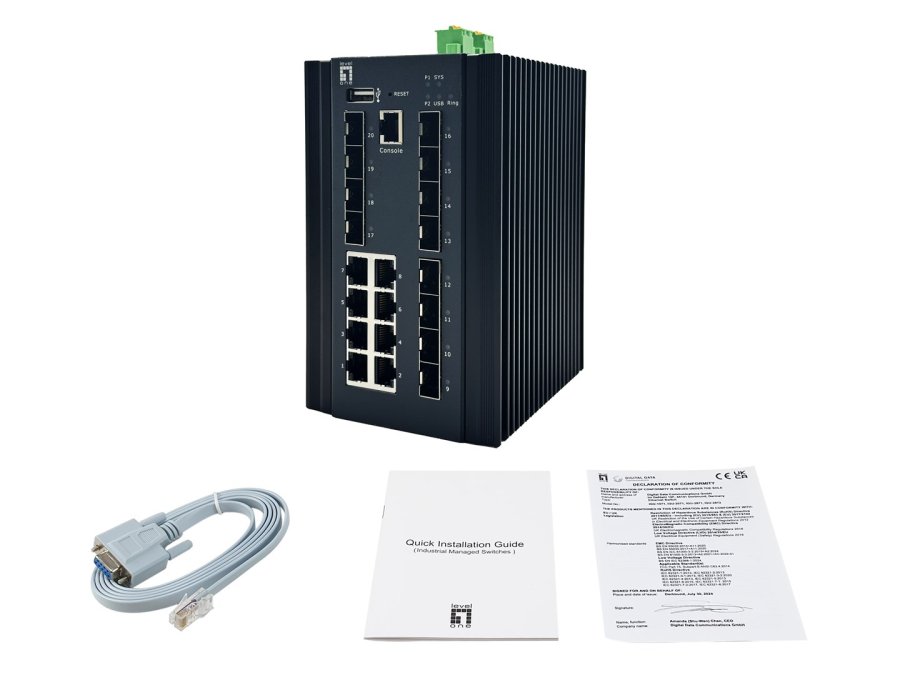 LevelOne IGX-2072 netv�rksswitch Administreret L2+ Gigabit Ethernet (10/100/1000) Sort #4