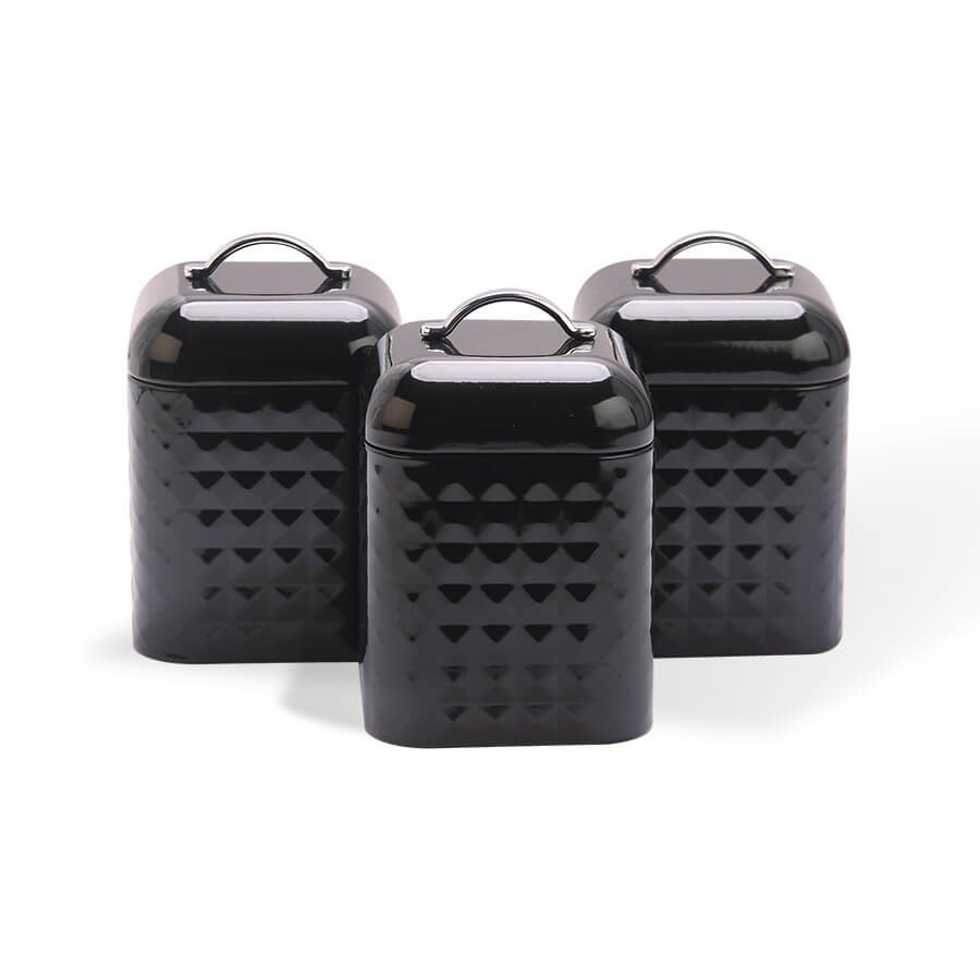 ST AF METALBEHOLDERE 3 STK MR-1676-3S-BLACK #1