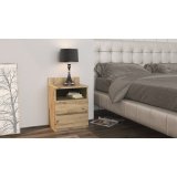Topeshop M1 ARTISAN sengelampe & sengebord 2 skuffe(r) Egetr #4