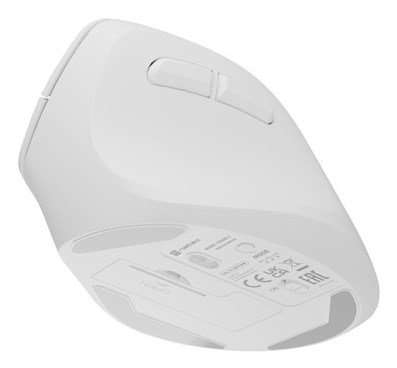 NATEC CRAKE 2 VERTICAL MOUSE WIRELESS 2400DPI BLUETOOTH 5.2 + 2.4GHZ WHITE #10