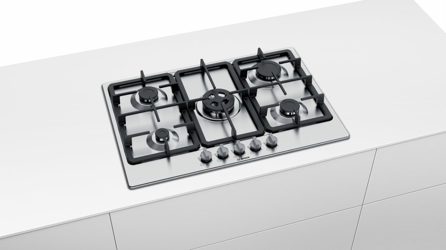Bosch Serie 4 PGQ7B5B90 kogeplade Rustfrit stl Indbygget 75 cm Gaskomfur 5 zone(s) #4