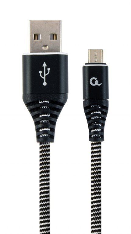 Cablexpert CC-USB2B-AMMBM-2M-BW USB-kabel USB 2.0 USB A Micro-USB B Sort #1