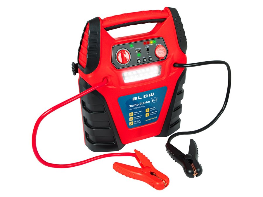 Jumpstarter kompressor ensretter 5in1