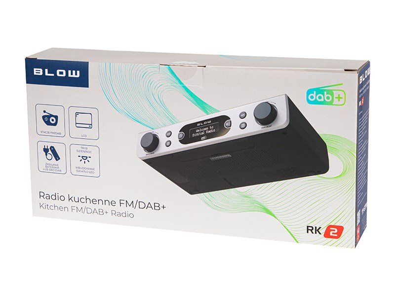 FM/DAB+ BLOW RK2 k�kkenradio, s�lv #5