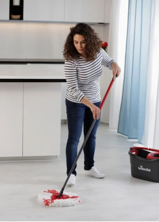 Mop with Bucket Vileda mop en steel Supermocio 3Action Hvid Rd Mikrofibre #6