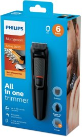 Philips MULTIGROOM Series 3000 6 redskaber, selvslibende stlknive, 6-i-1, ansigt #3