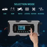 Qoltec 52493 Lader 12V 10A | Ensretter med reparationsfunktion til AGM GEL LiFePO4 batteri | LCD #2