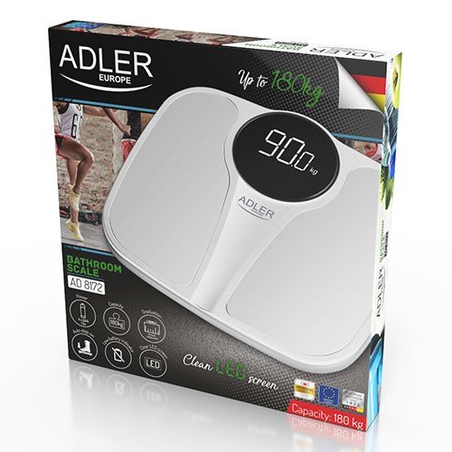 Adler AD 8172W badevgt Rektandel Hvid Elektronisk personlig vgt #6