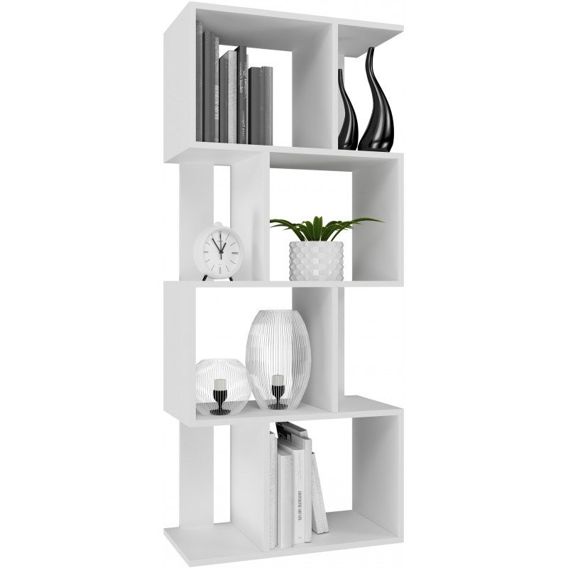 Reol FIESTA 4P 59,5x30x140 cm, hvid #7