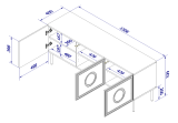 RTV-skab PALAZZO 150x42x60 sort + egetr craft #4