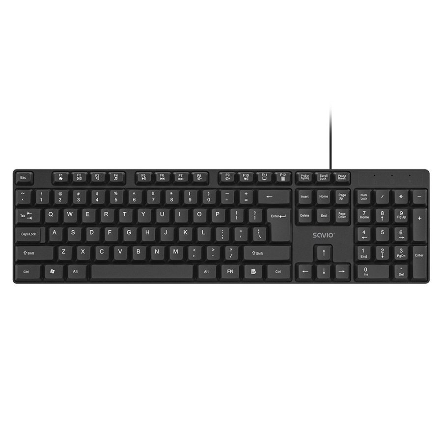 Savio KB-01 tastatur Hjemme/kontor USB QWERTY US engelsk Sort #1