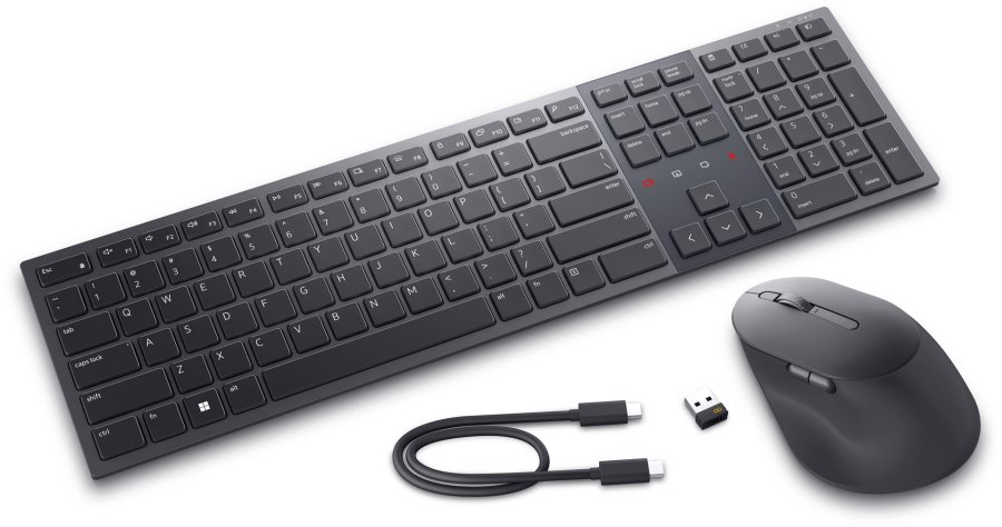DELL KM900 tastatur Mus inkluderet Kontor RF tr�dl�s + Bluetooth QWERTZ Tysk Grafit #3