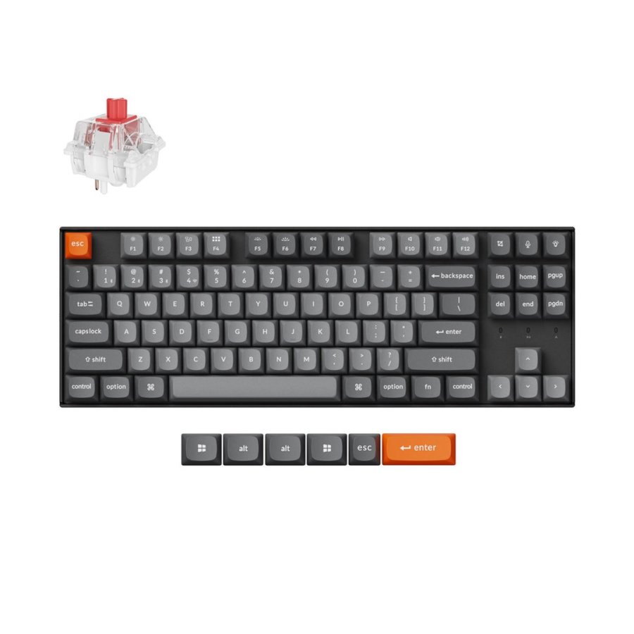 Keychron K8 Max tastatur Universel USB + RF Wireless + Bluetooth Sort #1