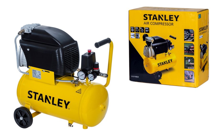 Stanley Oliekompressor 24 l 1500 W FCCC404STN005 24 l 8 bar st med 6 stk #1