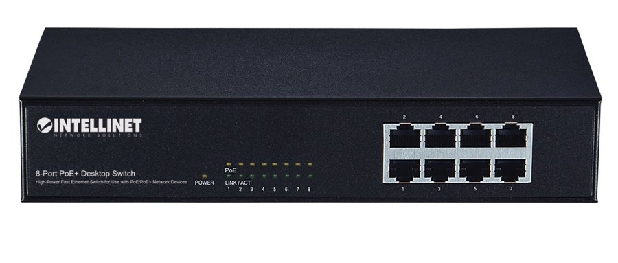 Intellinet 560764 netvrksswitch Fast Ethernet (10/100) Strm over Ethernet (PoE) Sort #4