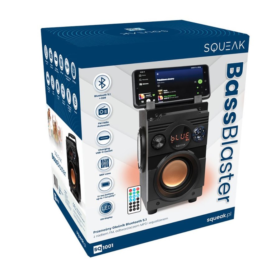 Brbare Bluetooth-hjttalere SQUEAK SQ1001 Sort 20 W #6