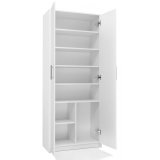 Arkivskab OLIV 2D 74x35x180 cm, hvid #4